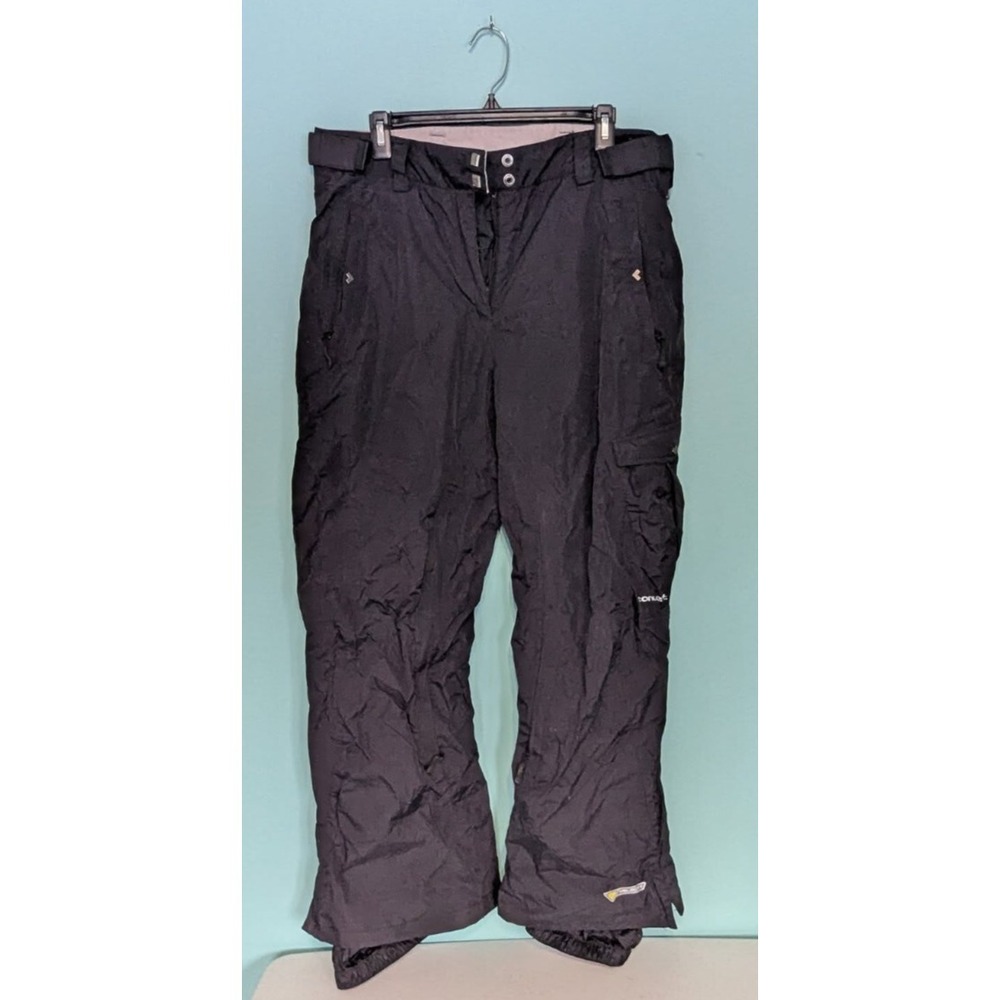Women's Snow Pants Size Large Black Omni Tech Waterproof Breathable Convert